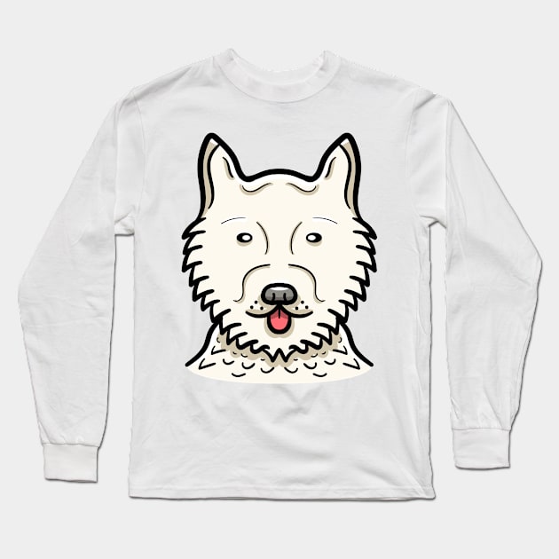 American Eskimo Dog Long Sleeve T-Shirt by Dzulhan